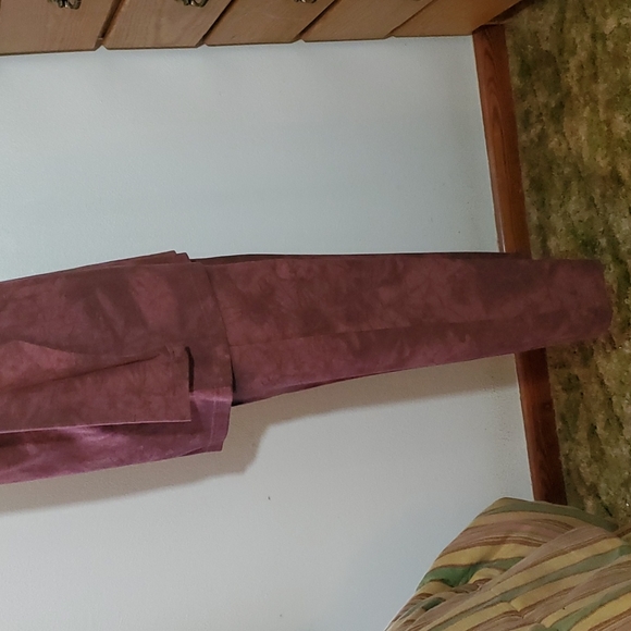 COPA CABANA Mauve Floral Tie Dye Outfit. Fringe Top and Pants. Sz M. VGUC - Picture 8 of 17